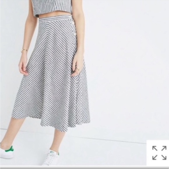 Madewell Rhoda side button midi skirt - Picture 2 of 14